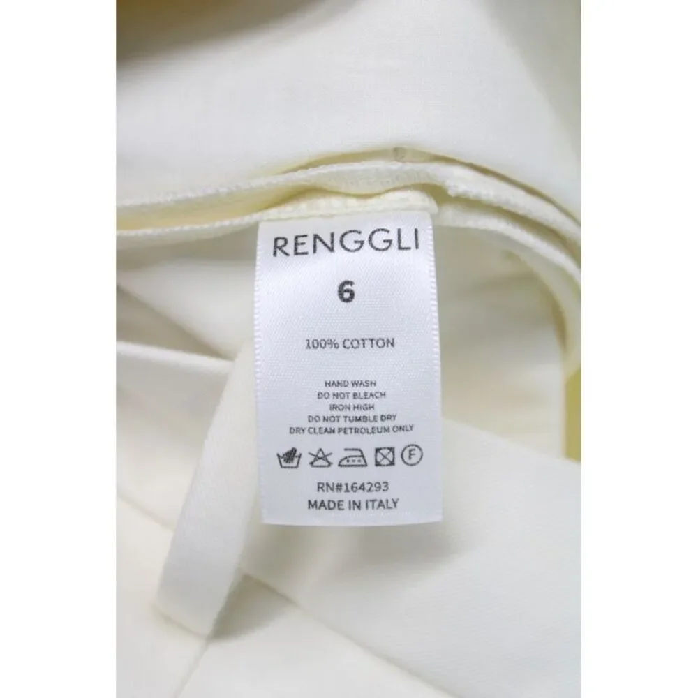 Renggli Womens Dress Pants Ivory 100% Cotton Size 6